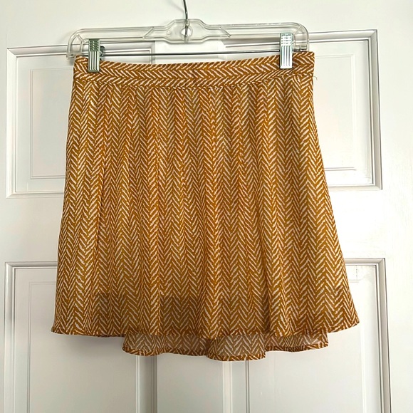 Mustard Chiffon Skirt - Picture 1 of 3